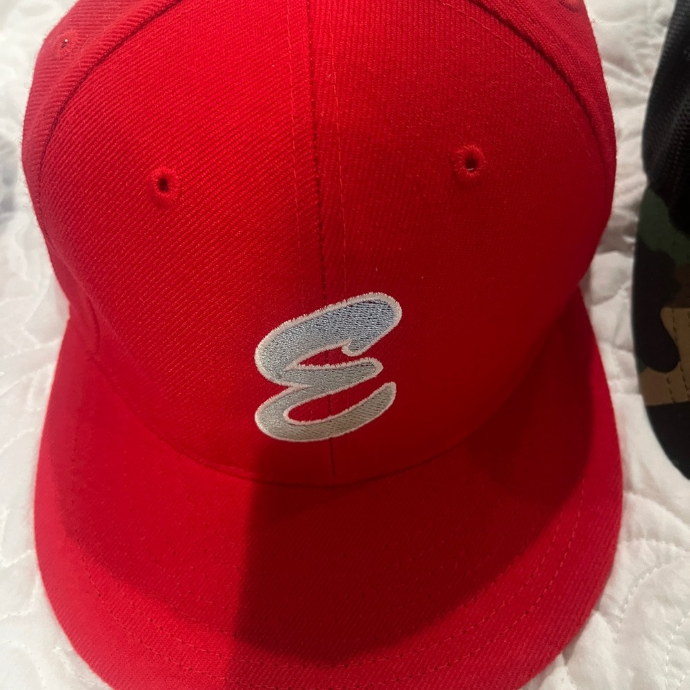 Red Cap with Embroidered Log